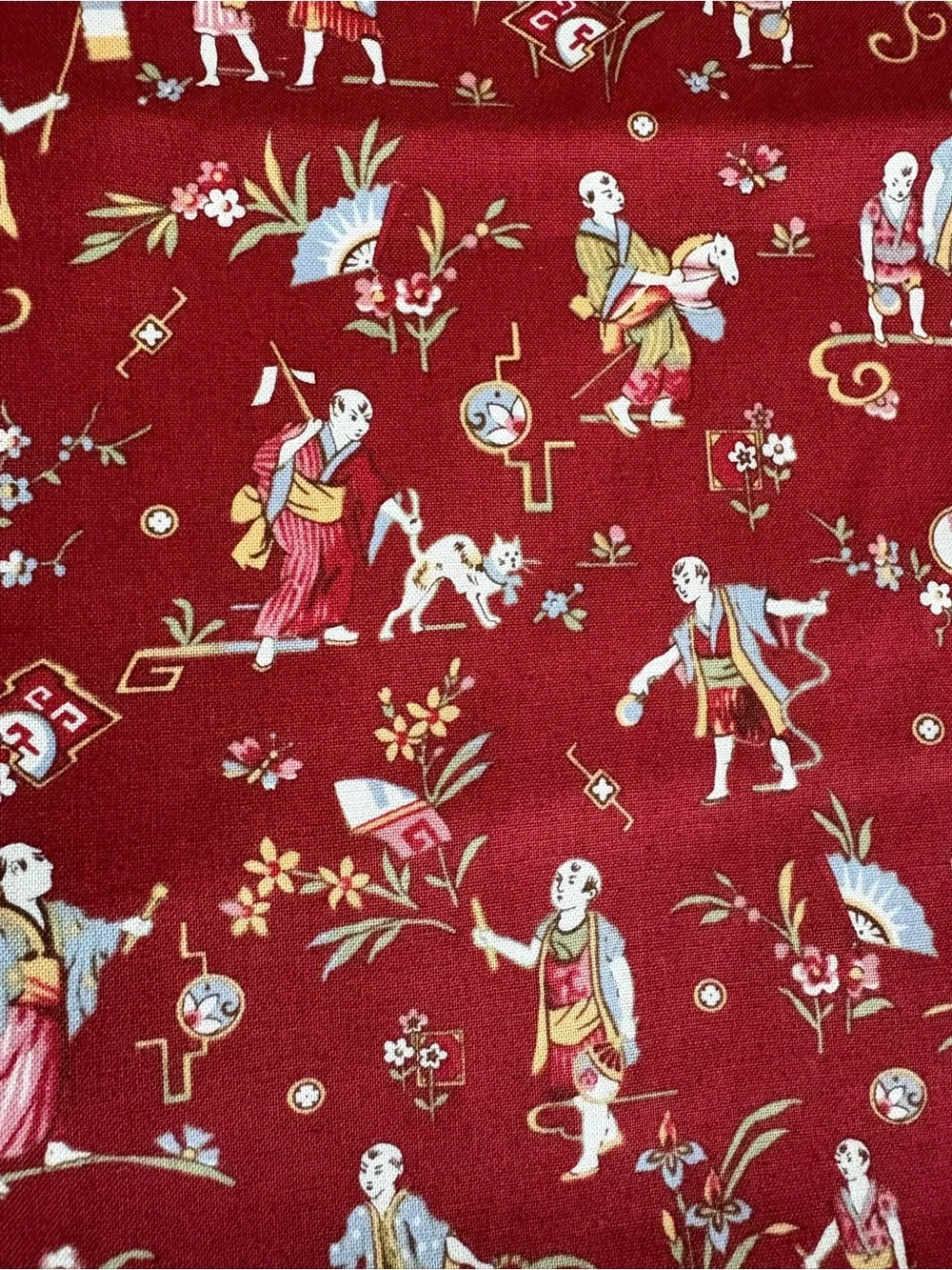 2.6 yards fabric David Textiles hundred boys Asian Chinese quilting cotton